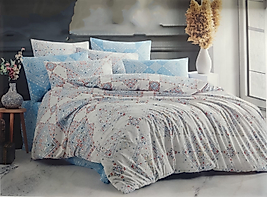 Eva Porto Turkuaz Çift Kişilik Nevresim Takımı