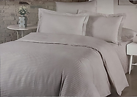 Cotton Shine Saten Çift Kişilik Açık Gri Nevresim Takımı