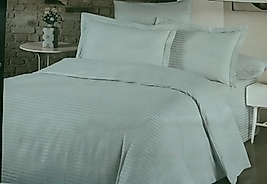 Cotton Shine Saten Çift Kişilik Bebek Mavisi Nevresim Takımı