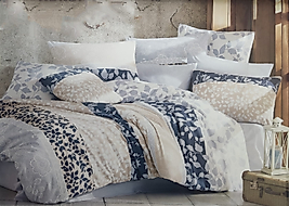 Eva Romans Mavi Çift Kişilik Nevresim Takımı