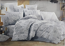 Eva Albi Gri Çift Kişilik Nevresim Takımı