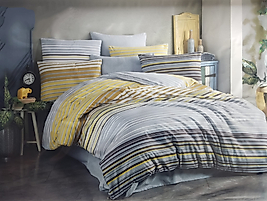 Eva Rola Gri Çift Kişilik Nevresim Takımı