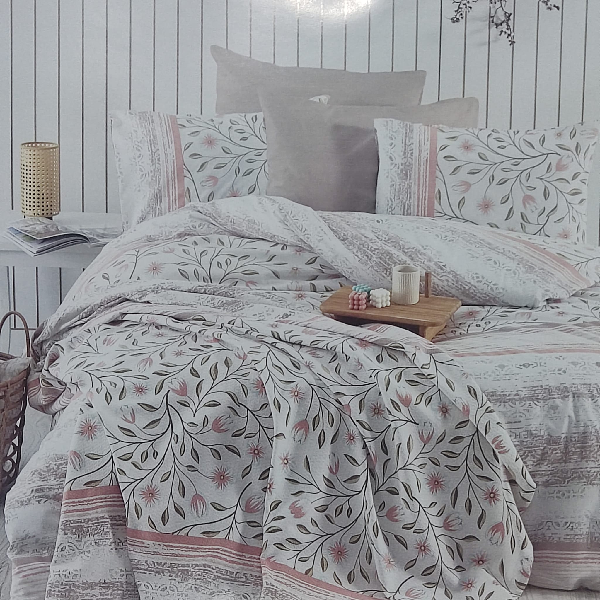 Cotton Life Ranforce Fiesta Pembe Tek Kişilik Pike Takımı