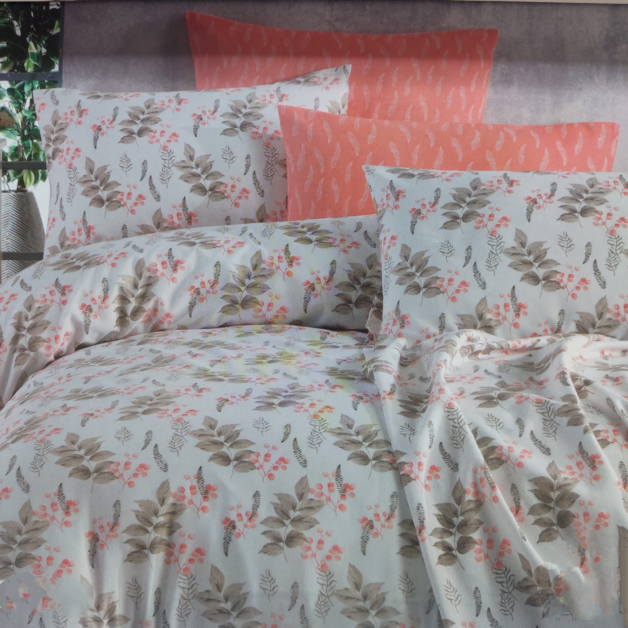 Cotton Life Ranforce Bella Coral Tek Kişilik Pike Takımı